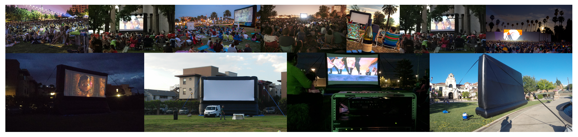 field and park inflatable movie screen rental