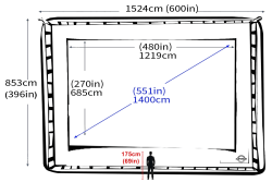 40'x22' (551 Picture) Inflatable Movie Projection Screen